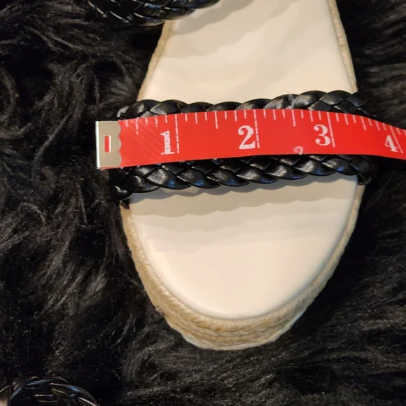 NEW Black Classic Wedge Slipon Sandals Women's Size 6.5 (37) - Picture 10 of 12